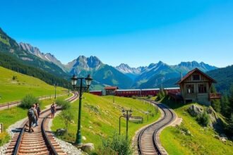 Semmering-vasút gyalogtúra az alpesi tájban