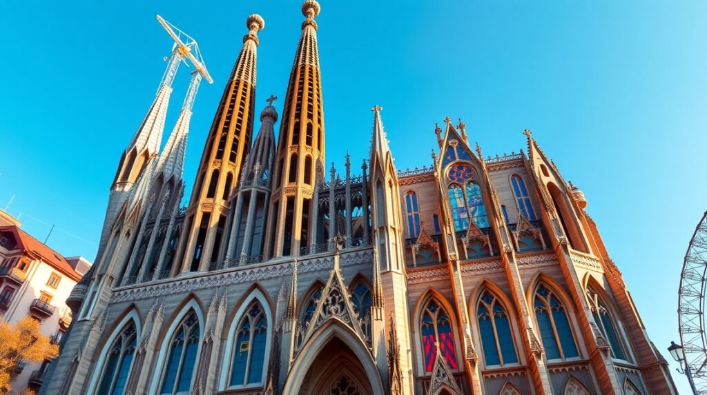 Szent Eulália-katedrális részletei Barcelonában.