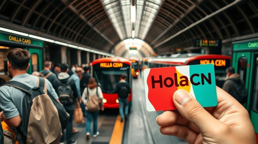 Hola BCN kártya bemutatása a barcelonai metróállomáson
