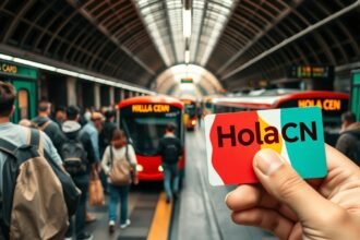 Hola BCN kártya bemutatása a barcelonai metróállomáson