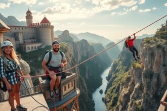 Kalózvár mászás és zipline a Cetina-kanyon felett Omišban