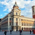 A Palazzo Vecchio épülete a Signoria téren Firenzében, Olaszországban.