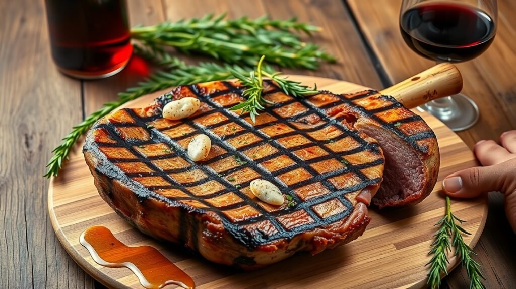 Firenzei steak (Bistecca alla Fiorentina) fűszeres garnírozással