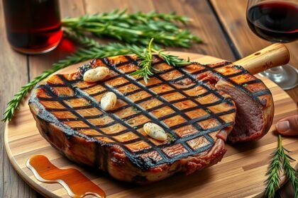 Firenzei steak (Bistecca alla Fiorentina) fűszeres garnírozással