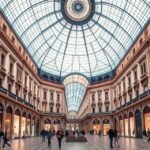Galleria Vittorio Emanuele II elegáns passzázsa Milánóban