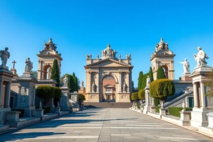 A Milano látnivalói: Cimitero Monumentale sírkert látképe