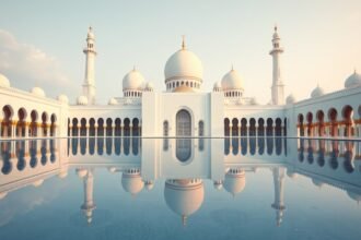 Sheikh Zayed Nagy Mecset Abu Dhabiban, márványépítészet és kupolák