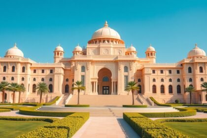 A Qasr Al Watan elnöki palota, Abu Dhabi gyönyörű épülete