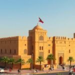 Qasr Al Hosn erőd Abu Dhabiban, történelmi épület és múzeum.