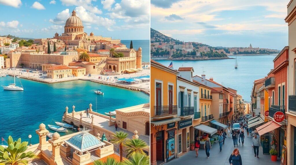 Málta gyönyörű látnivalói a tengerpart mellett és a városban