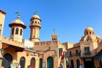 Al Fahidi történelmi negyed építészeti részletei Dubajban