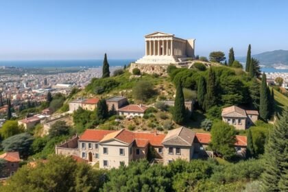 Philopappos-domb és emlékmű Athénban, gyönyörű kilátással