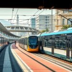 Athén villamos állomás, tömegközlekedés Görögországban.