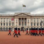 A Buckingham-palota és a brit gárda őrségváltása Londonban