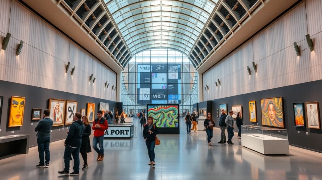 Látogatók a Tate Modern kortárs művészeti múzeumban Londonban