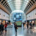 Látogatók a Tate Modern kortárs művészeti múzeumban Londonban