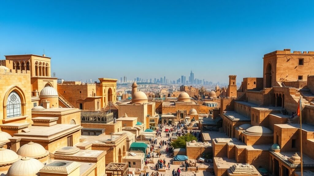 Kairó városképe a Holtak Városából, lenyűgöző építészet