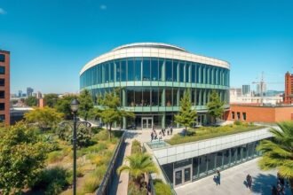 Birminghami Könyvtár modern épülete és zöld tetőkertje