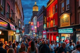 Birmingham éjszakai élet a Broad Street pubjaiban
