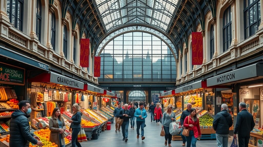 Birmingham Grand Central vásárlási élménye és helyi piacok
