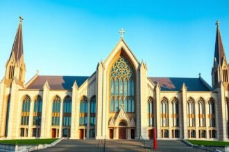 Liverpool Metropolita Katedrális modern épülete és kupolája