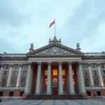 A St George’s Hall impozáns neoklasszikus épülete Liverpoolban.