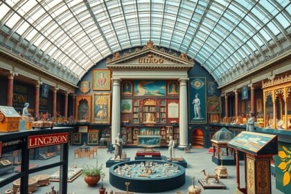 A Liverpooli World Museum interaktív kiállítása, őszi kincsek és kulturális tárgyak.