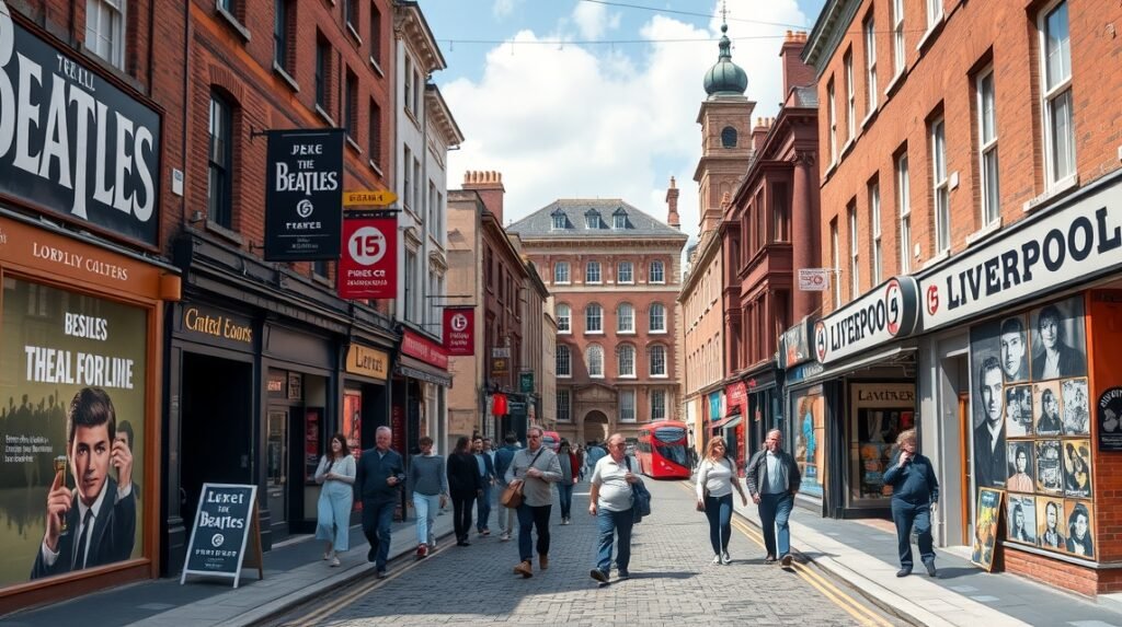 A Beatles nyomában Liverpoolban, tematikus séta, zenei helyszínek.
