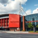 Old Trafford stadion, a Manchester United legendás otthona.