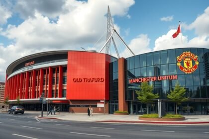 Old Trafford stadion, a Manchester United legendás otthona.