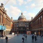 Manchester Tudományos és Ipari Múzeuma előtti tér