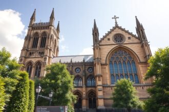 Manchesteri Katedrális gótikus építészete és üvegablakai