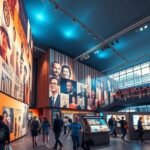 A People’s History Museum belső terei interaktív kiállításokkal.