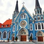 A mesebeli Kék templom (Szent Erzsébet-templom) Pozsonyban.