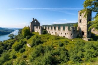 Dévényi vár romjai a Duna és Morva találkozásánál Szlovákiában.