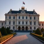 Grassalkovich-kastély, Pozsony Elnöki Palotája naplementében