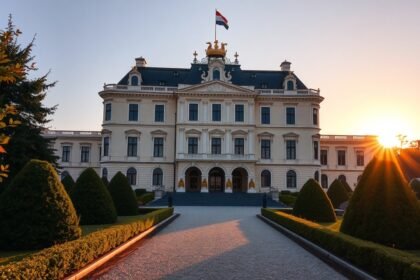 Grassalkovich-kastély, Pozsony Elnöki Palotája naplementében