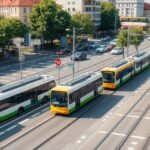 Pozsony közlekedés: buszok és villamosok az utcán