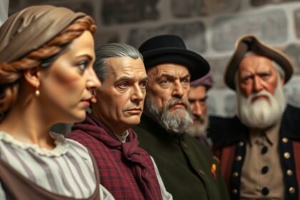 Viaszfigurák az Orbán-toronyban Kassán, történelmi jelentőséggel.