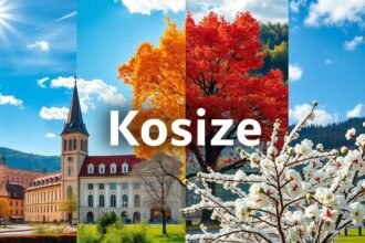 Kassa különböző évszakokban – napsütés, ősz, tél és tavasz