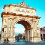 Galerius diadalíve Thesszalonikiben, gyönyörű római építészet.