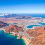 Légifelvétel Tenerifről és a Kanári-szigetek gyönyörű tájáról.