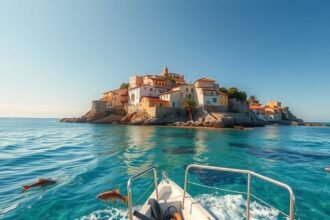 Hajókirándulás Tabarca szigetére: gyönyörű tenger és történelmi falu.