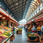 Friss gyümölcsök és zöldségek a Mercado Central piacon Alicante-ban