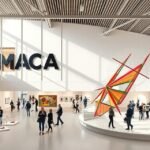 MACA múzeum belső tere kortárs művészeti kiállítással Alicante-ban