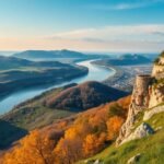 Panorámás kilátás a Dunakanyarra, Prédikálószékről