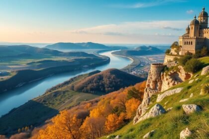 Panorámás kilátás a Dunakanyarra, Prédikálószékről