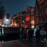 Amszterdam De Wallen negyed, szűk csatornák és piacok