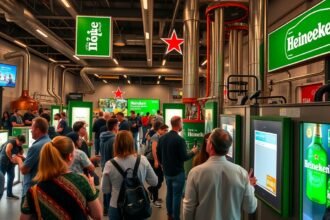 Interaktív Heineken Experience sörfőzdetúra Amszterdamban.