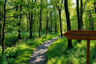 Keresztúri-erdő tanösvény, gyönyörű zöld erdőben